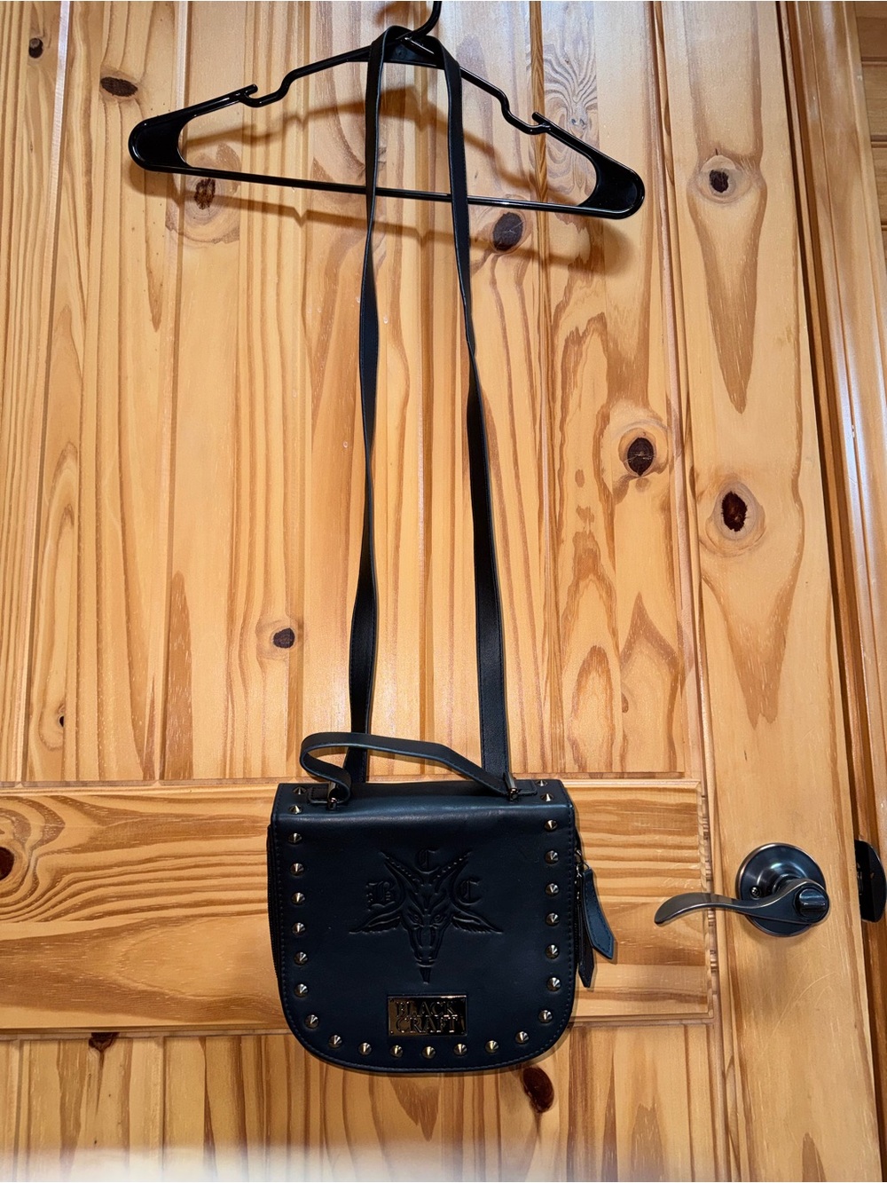BlackCraft Studded Black Crossbody Bag - Picture 2 of 4